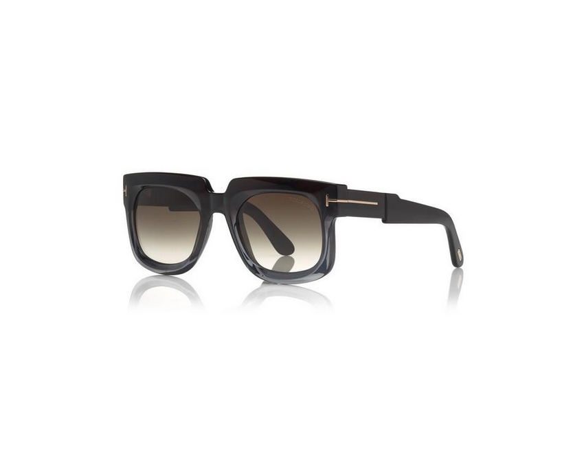 Lunettes De Soleil Tom Ford Turner - Monture Noire Acétate, Verres O1A, Italie